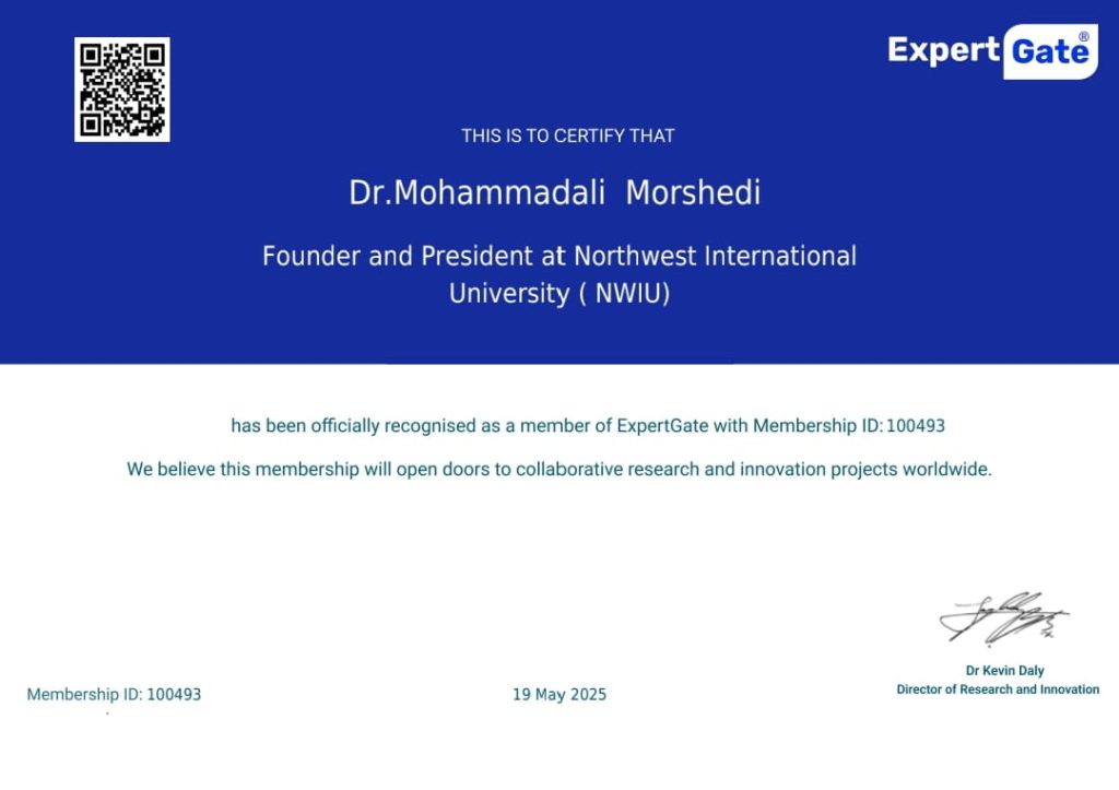 ExpertGate Membership Recognition NWIU joins ExpertGate’s international network, marking a new step toward collaborative research and innovation worldwide.